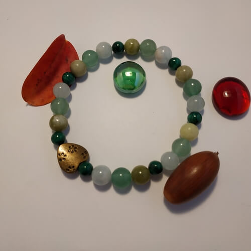 Bracelet vert blanc S